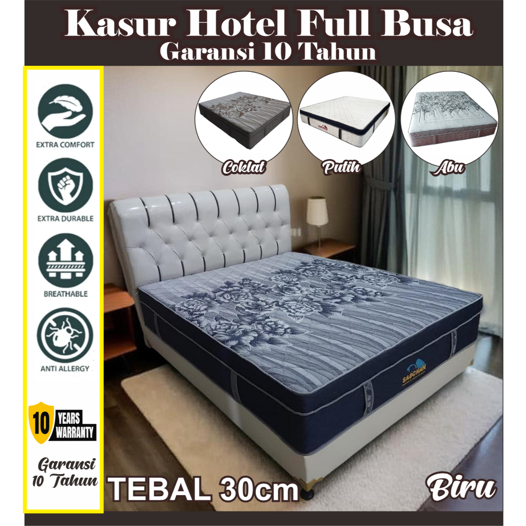 Kasur Hotel Busa Dengan Cover Knitted Quilt Tebal 30cm / Kasur Hotel / Bed Hotel / Kasur Premium / K