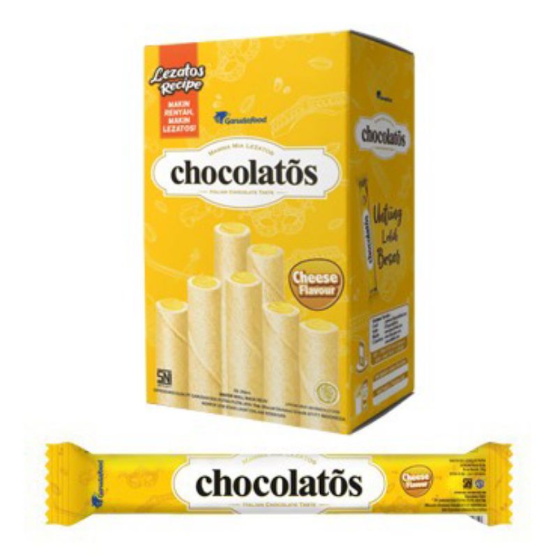 

CHOCOLATOS KEJU MANIS 1 Box isi 24 Wafer Stick 1000an