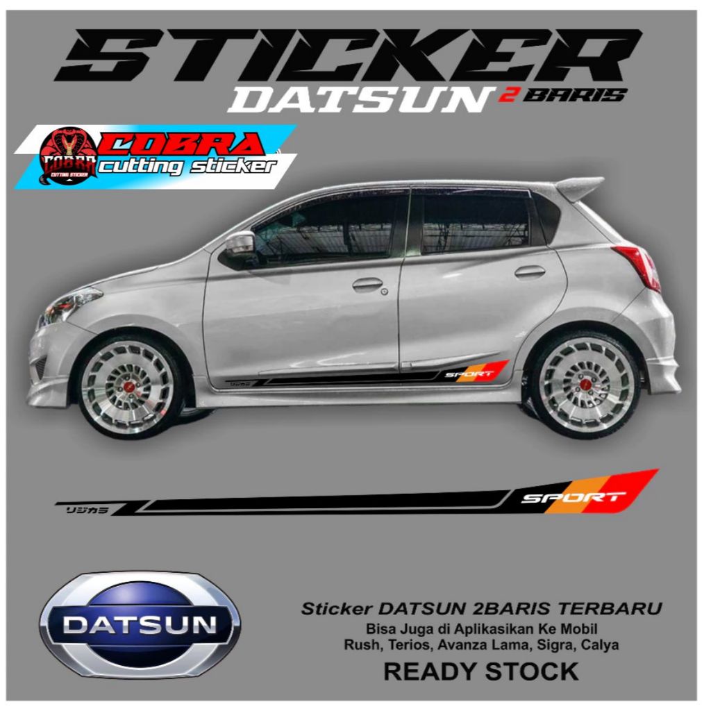 STICKER STIKER DATSUN GO CUTTING STICKER MOBIL DATSUN 2 BARIS