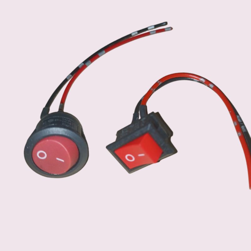 Saklar Tombol On Off 2Pin+Kabel Universal Motor Mobil