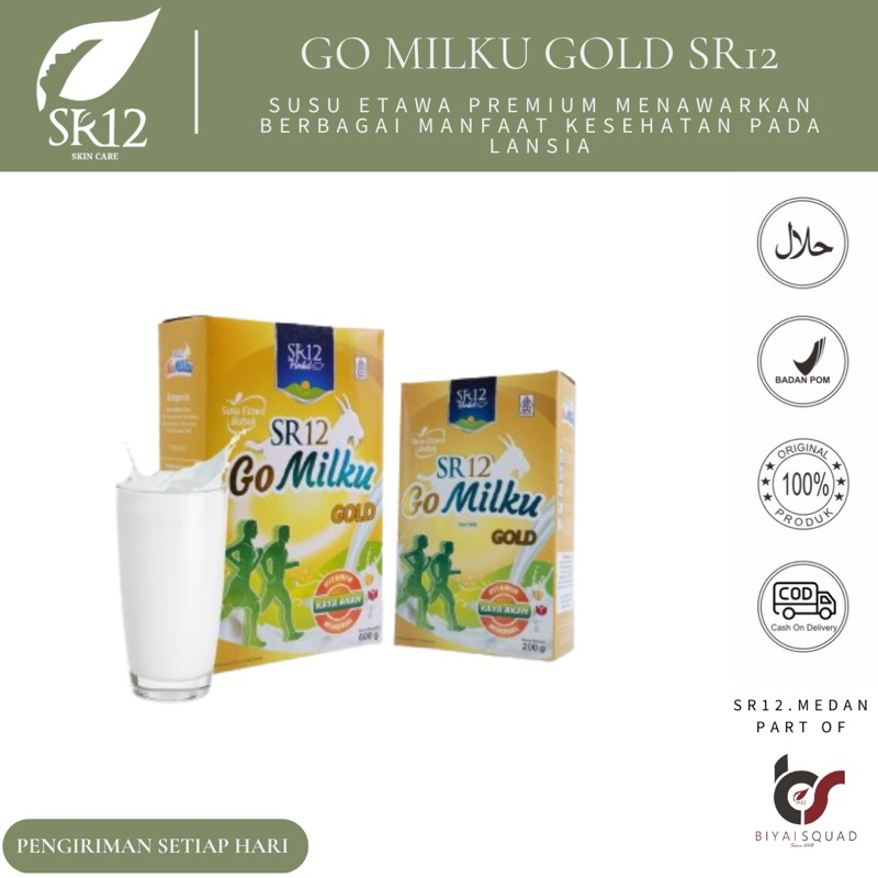 

GO MILKU GOLD SR12 / 100% ORIGINAL / SUSU LANSIA / SUSU KAMBING ETAWA PREMIUM