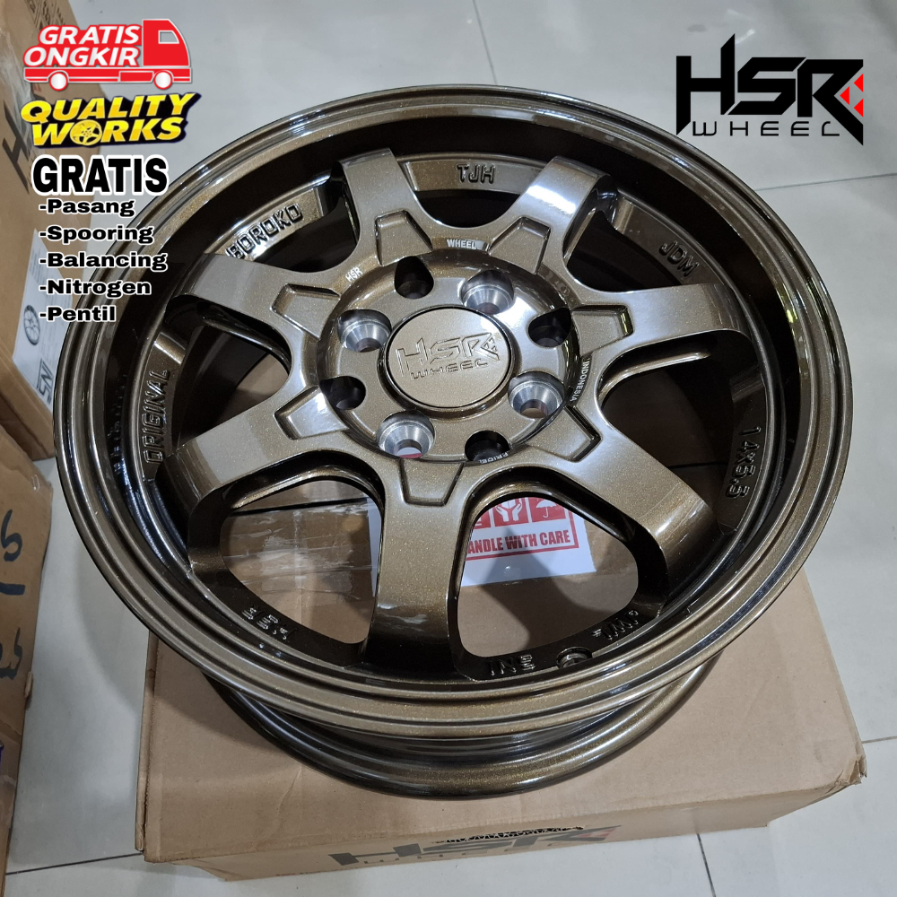 Velg Racing Ring 14 Mobil Brio, Pnp Ban Standar, Velg HSR Wheel TJH