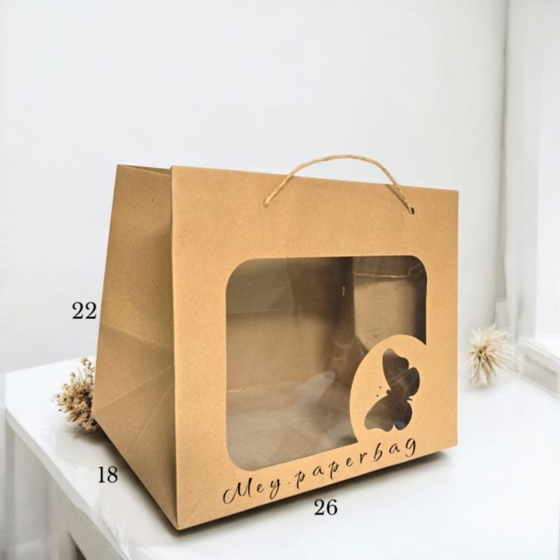 

Paper Bag Polos Variasi Mika Uk Bento 26x18x22