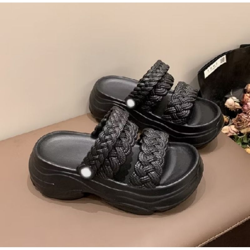 BARU - Sepatu Sandal Tali Wanita Premium Sandal Selop Cewek Karet Jelly Tinggi