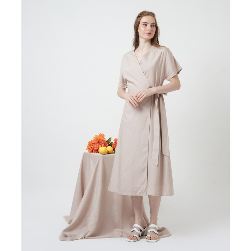 (LAST PIECE) Cloth Inc Zelda Kimono Dress | Dress Kimono | Korean Style V Neck Dress | Dress Bumil B