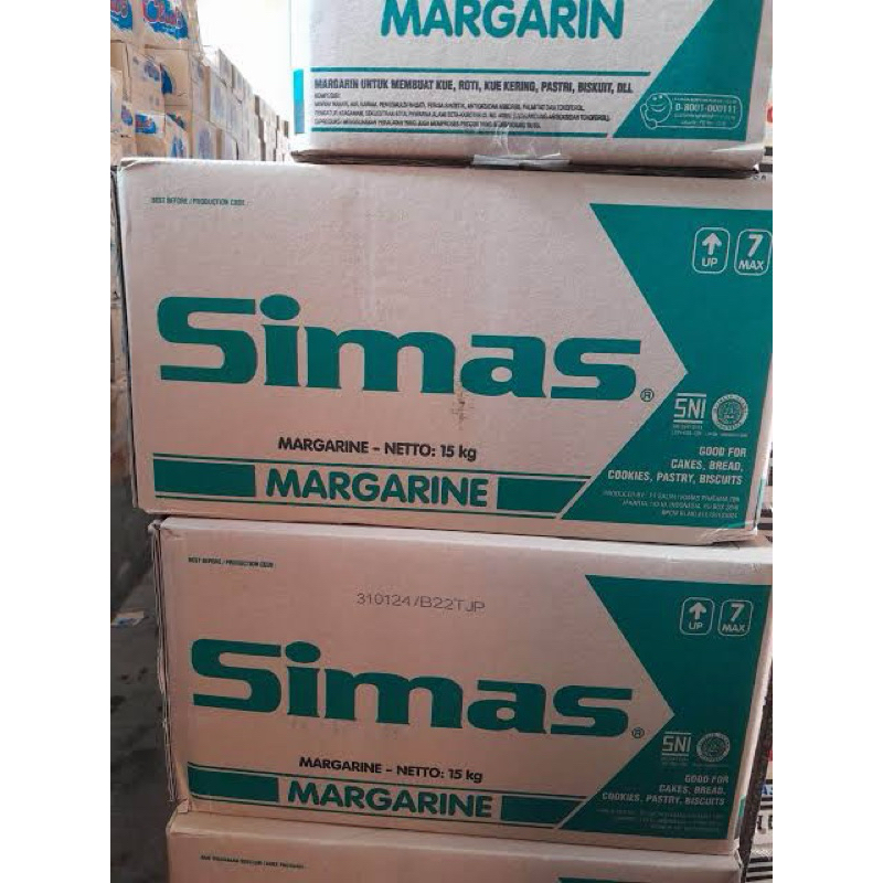 

Simas Margarin 15KG Simas Margarine Karton dus 15kg