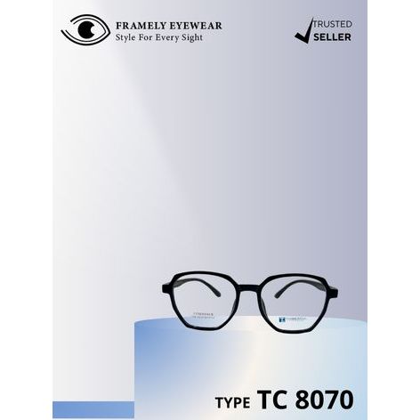 Framely Eyewear - Frame Kacamata Fashion TIMBERCLUB 8070 Lensa Plano All Size | (3 varian warna)