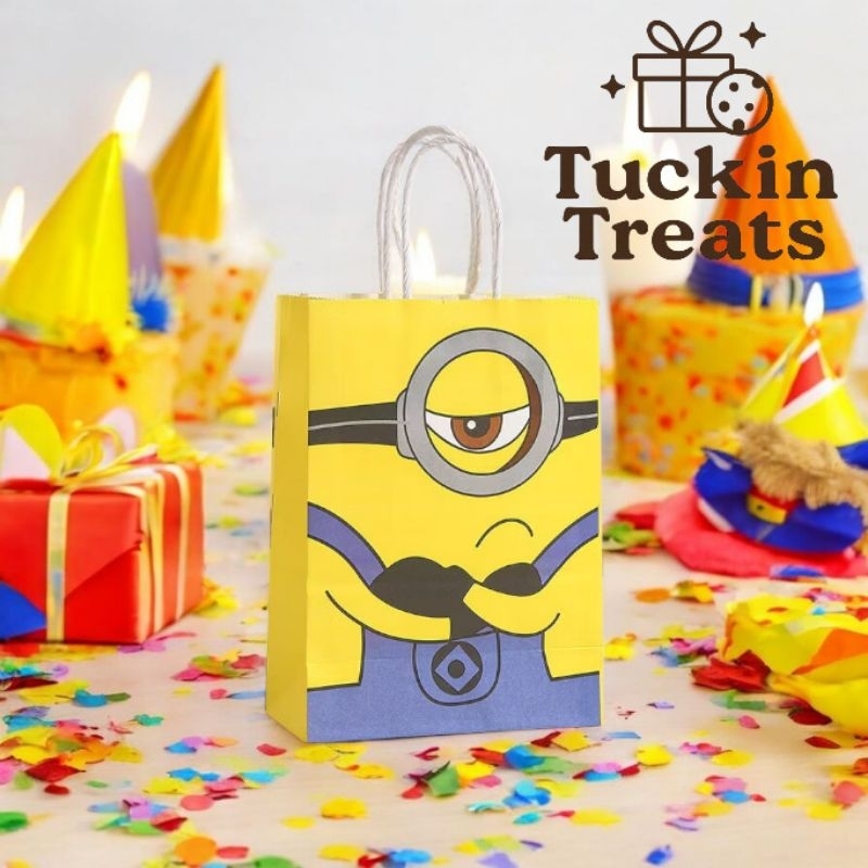 

ANGRY MINIONS/PAPER BAG/GOODIE BAG/TAS SOUVENIR/TAS HADIAH/MINIONS