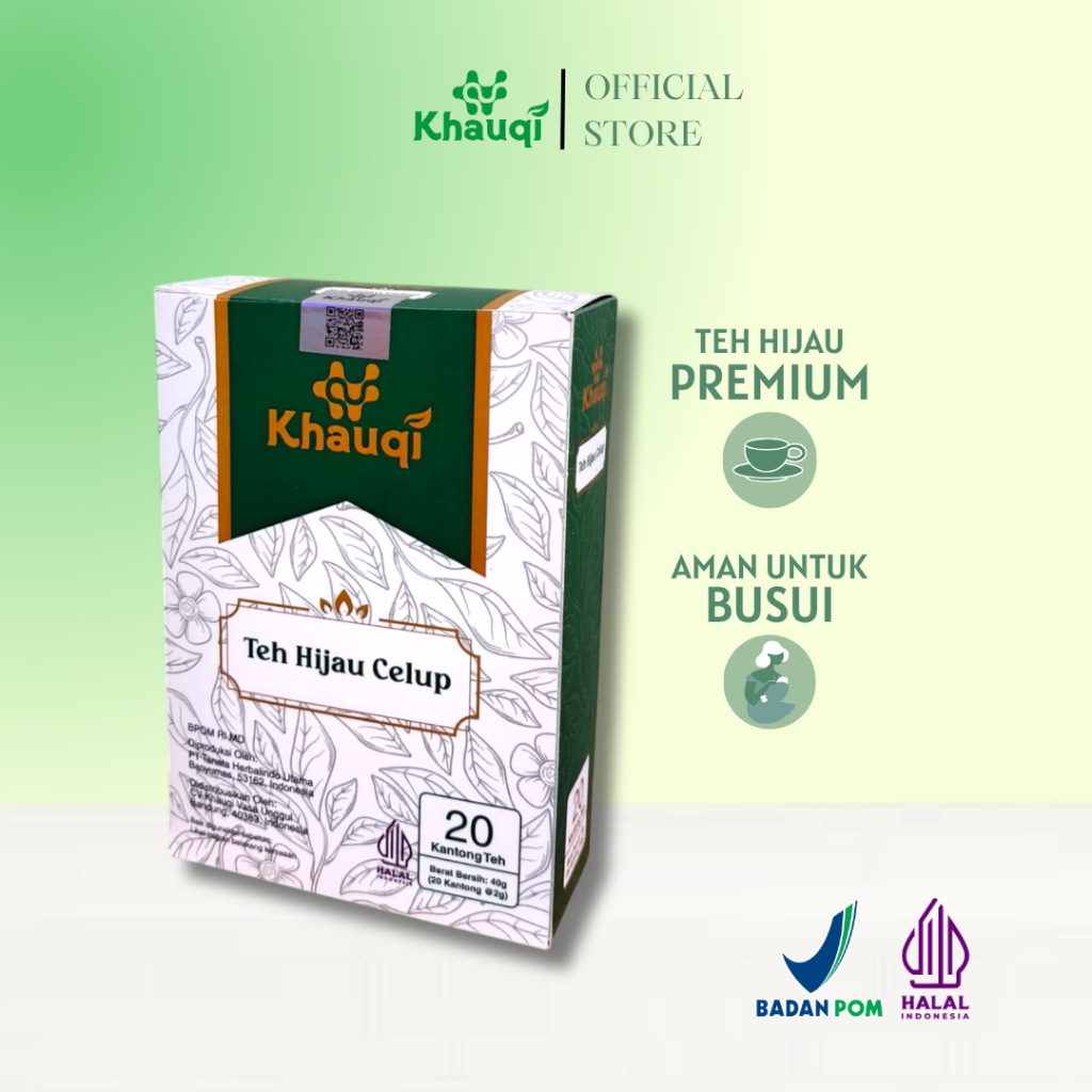 

Khauqi Green Tea | Khauqi Teh Hijau Celup | Teh Hijau Alami
