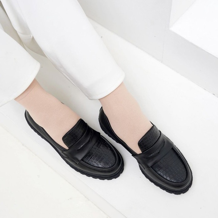 Loafers Croco Big Size 45 44 43 42 41 40 Sepatu Wanita Jumbo Docmart Slipon Mary Jones