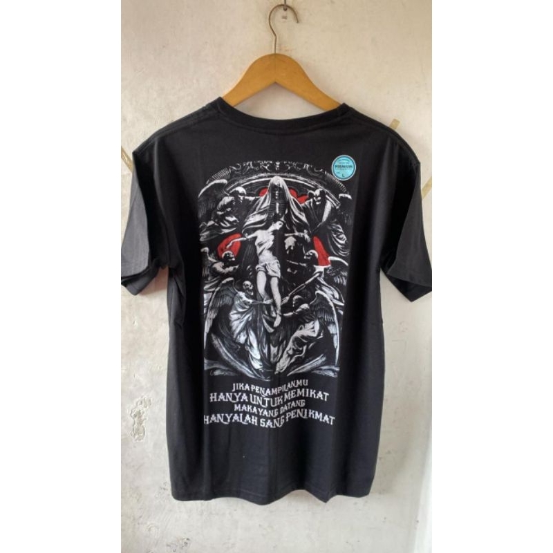 Kaos Atasan Distro Pria kematian dead kata kata Katun Kombed 30s Warna Hitam Dewasa Size M L rocker