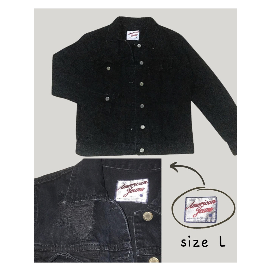Jaket Jeans Hitam "American Jeans" – Size L