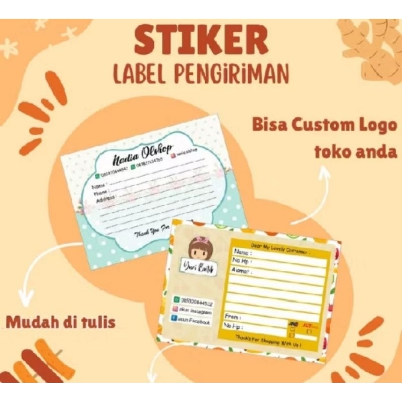 

STIKER LABEL PENGIRIMAN CUSTOM size BESAR 10 x 15