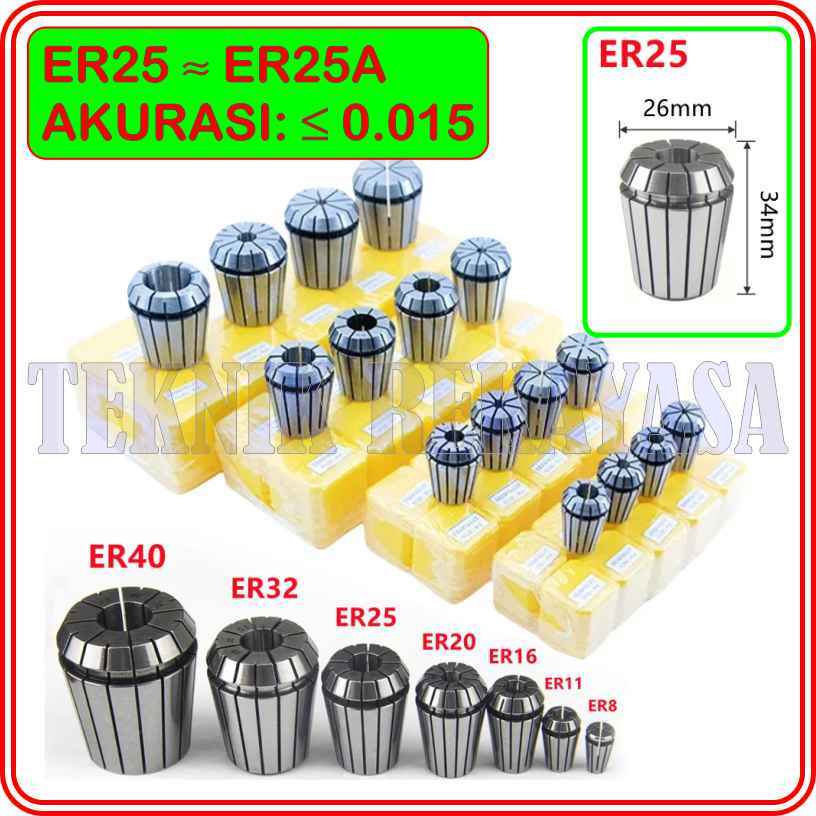 COLLET CHUCK ER25 / ER 25 / ER 25A SPRING COLLET / COLLET CHUCK / CHUCK COLLET