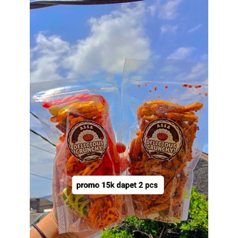

PROMO!!! 2pcs snack basreng & seblak pedas gurih cruncy