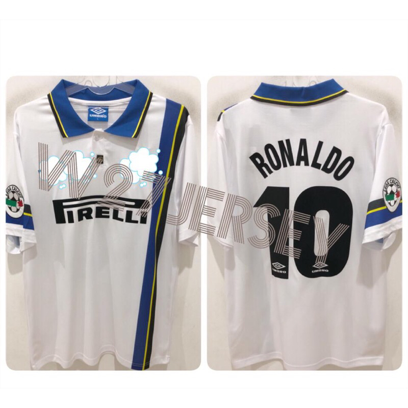 JERSEY RETRO - INTER AWAY 1997-1998 (EL FENOMENO) name player Ronaldo + Patch