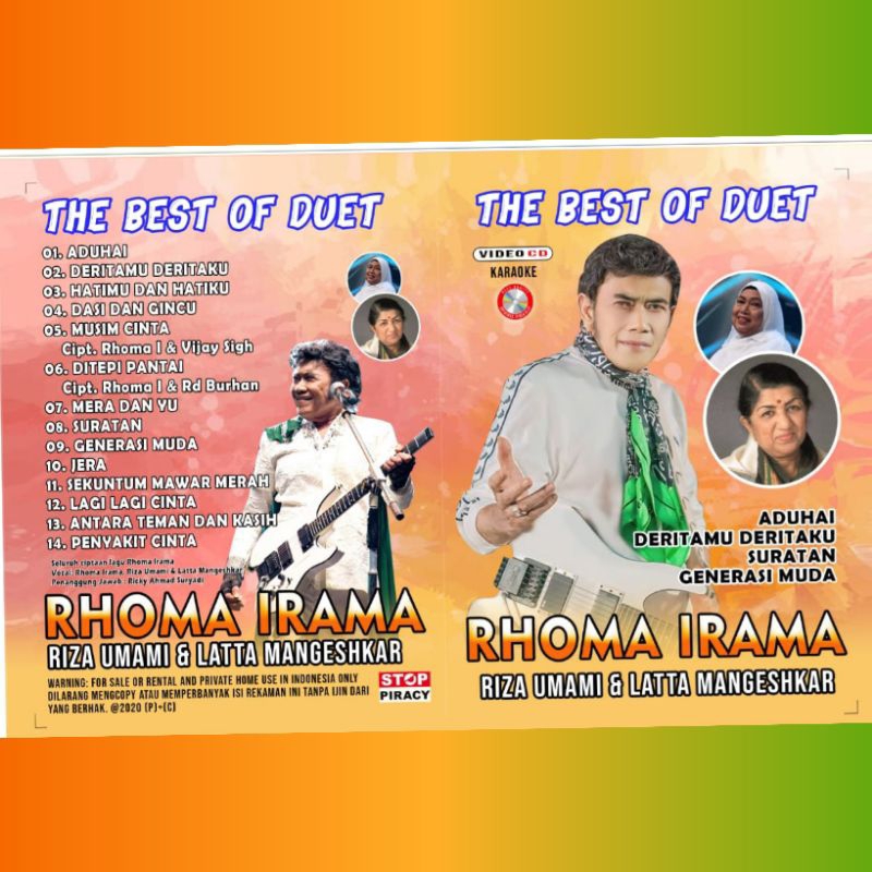 KASET VCD THE BEST OF DUET H RHOMA IRAMA & RIZA UMAMY & LATTA MAGASHKAR