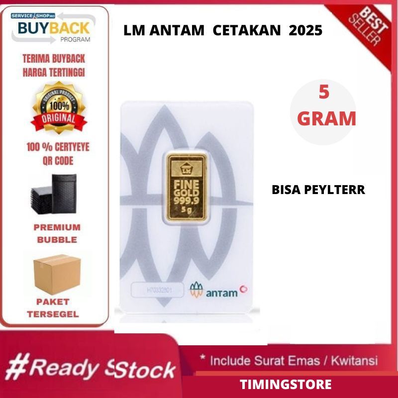 Logam Mulia Emas Antam 1 gram & Antam 5 Gram  by timingstore