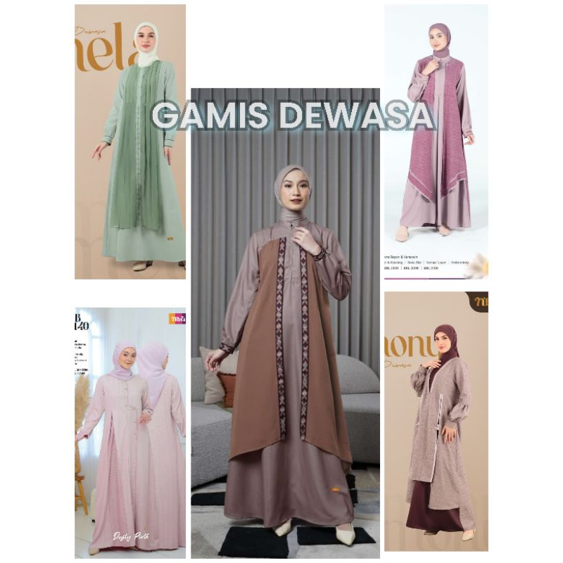Gamis Nibras Terbaru / Gamis dewasa Nibras / Gamis LD 110cm