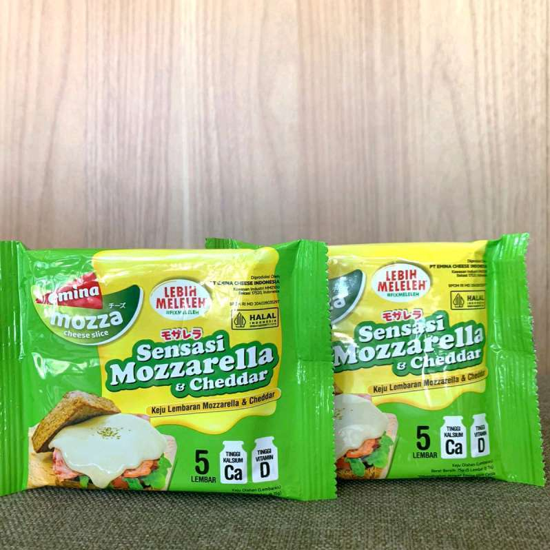 

keju emina mozzarella slice isi 5pc 85gr termurah