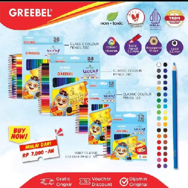 

GREEBEL PARKO PENSIL WARNA WOODLESS