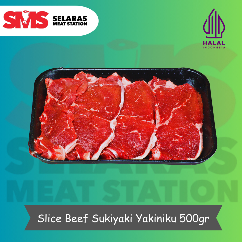 

Beef Slice Sukiyaki Shabu Yakiniku - Daging Sliced FRESH CUT HALAL 500gr - Selarasmeatshop