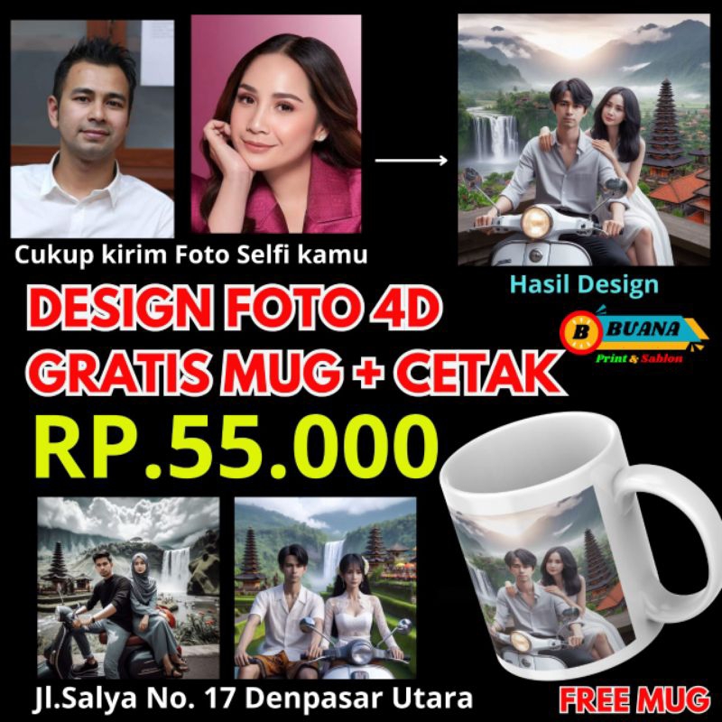 Design Foto 4D GRATIS MUG