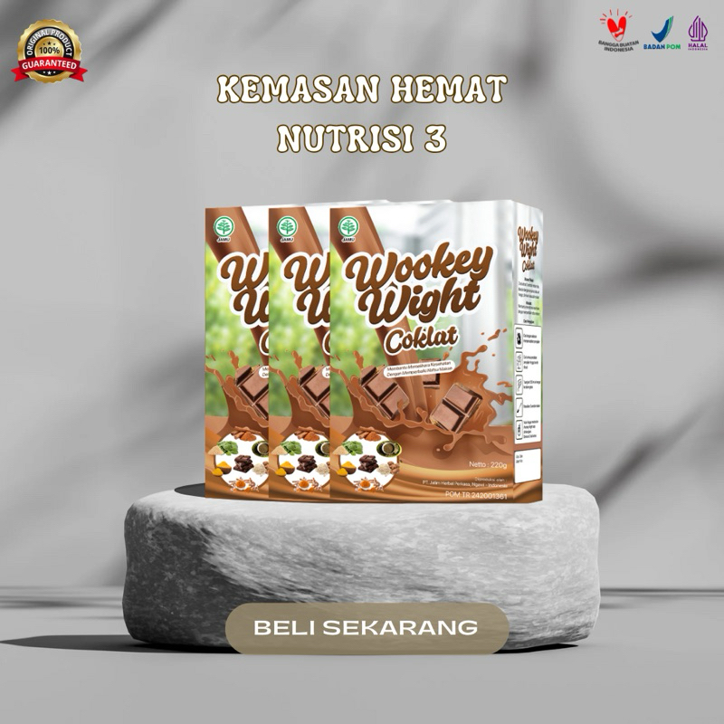 

[PAKET 3 KEMAS HEMAT] RASA COKLAT - Susu Wight Penambah Berat Badan dan Asupan Kalori Herbal Alami