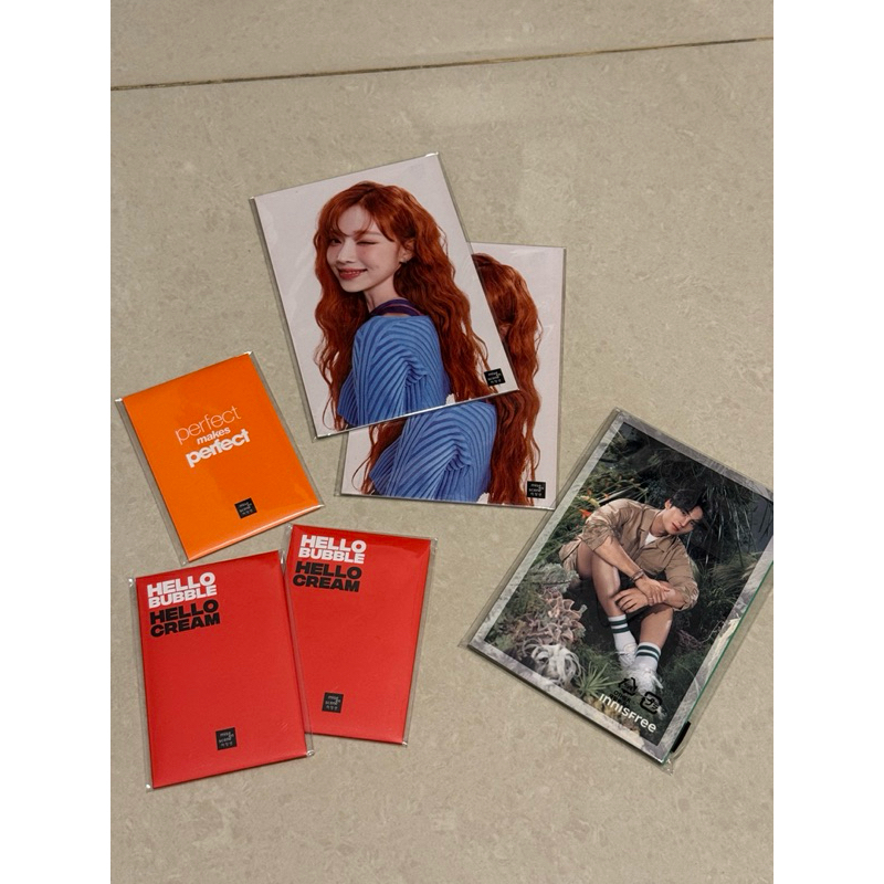 AESPA MISE EN SCENE PHOTOCARD & POSTCARD & MINGYU INNISFREE POSTCARD