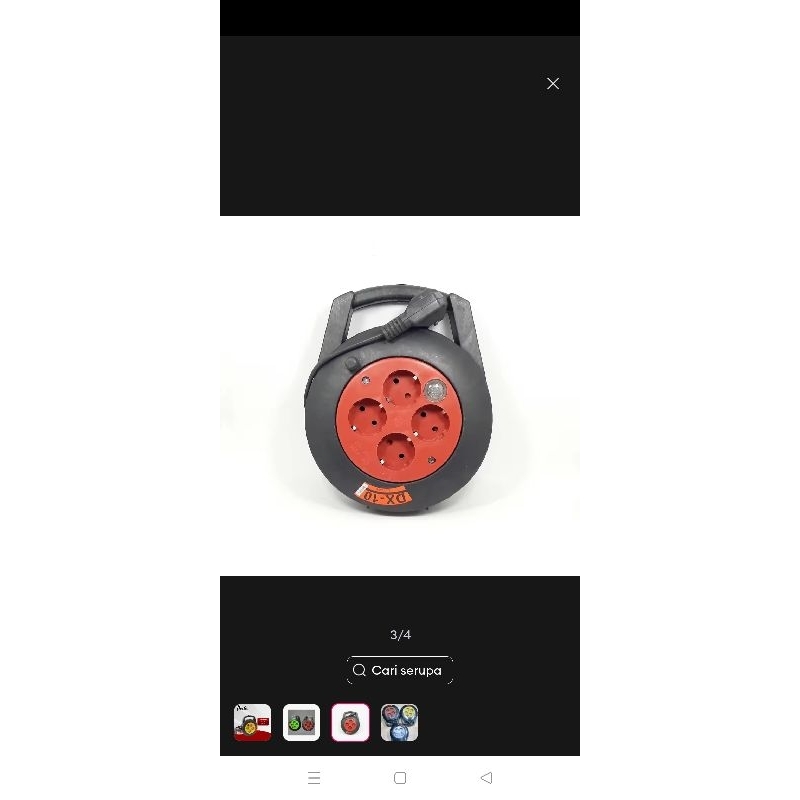 DEXTA KABEL ROLL OLOR ROL KABEL BOX KABEL DEXTA 15 METER 15M DX-15, DX-10 + LAMPU SAKLAR ON OFF LED 