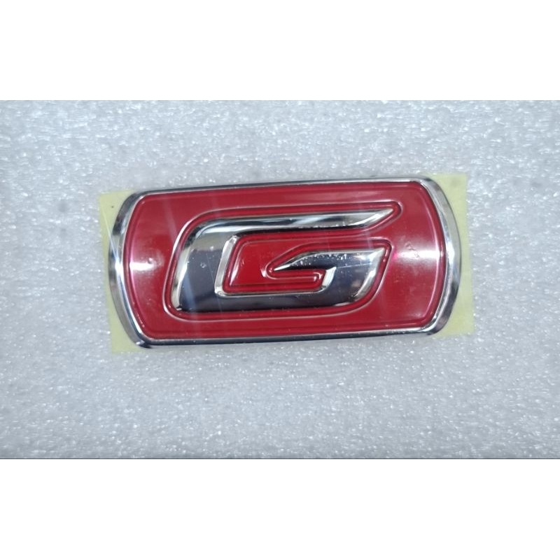 Emblem tipe G Kombinasi merah Avanza 2016 up dan rush 2019 up