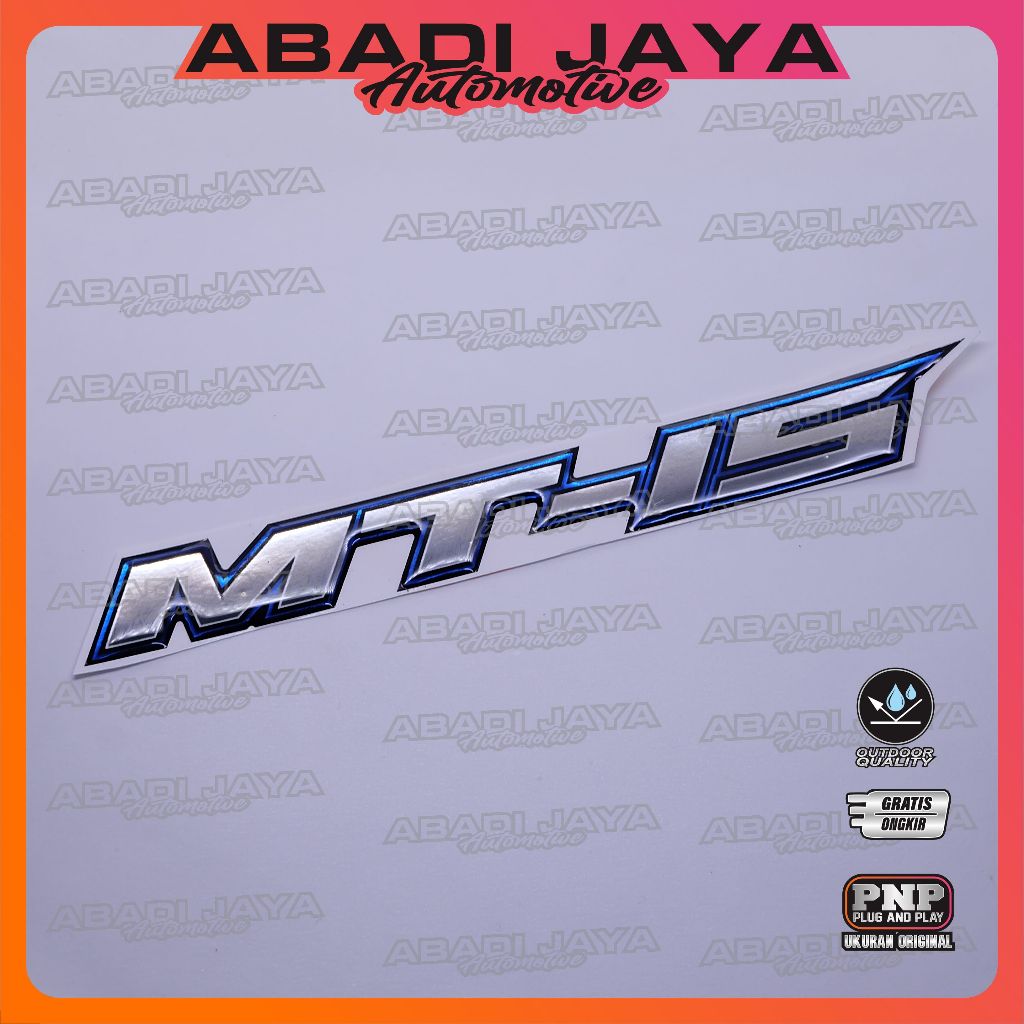 Emblem yamaha mt 15 / emblem timbul yamaha mt 15 / emblem mt 15 / emblem yamaha mt 15 / stiker logo 
