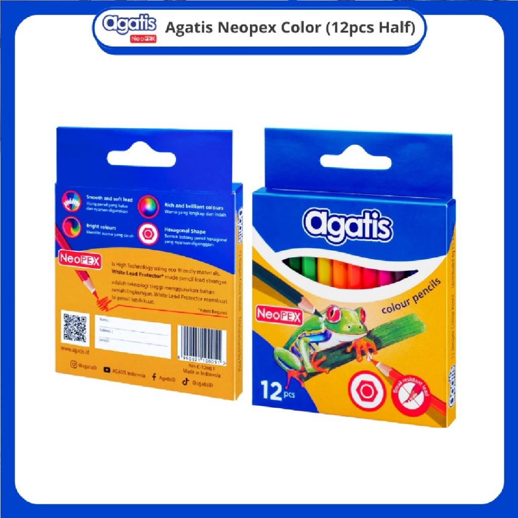 

Pensil Warna Agatis Neopex Permanent Color 12 [Ukuran Pendek]