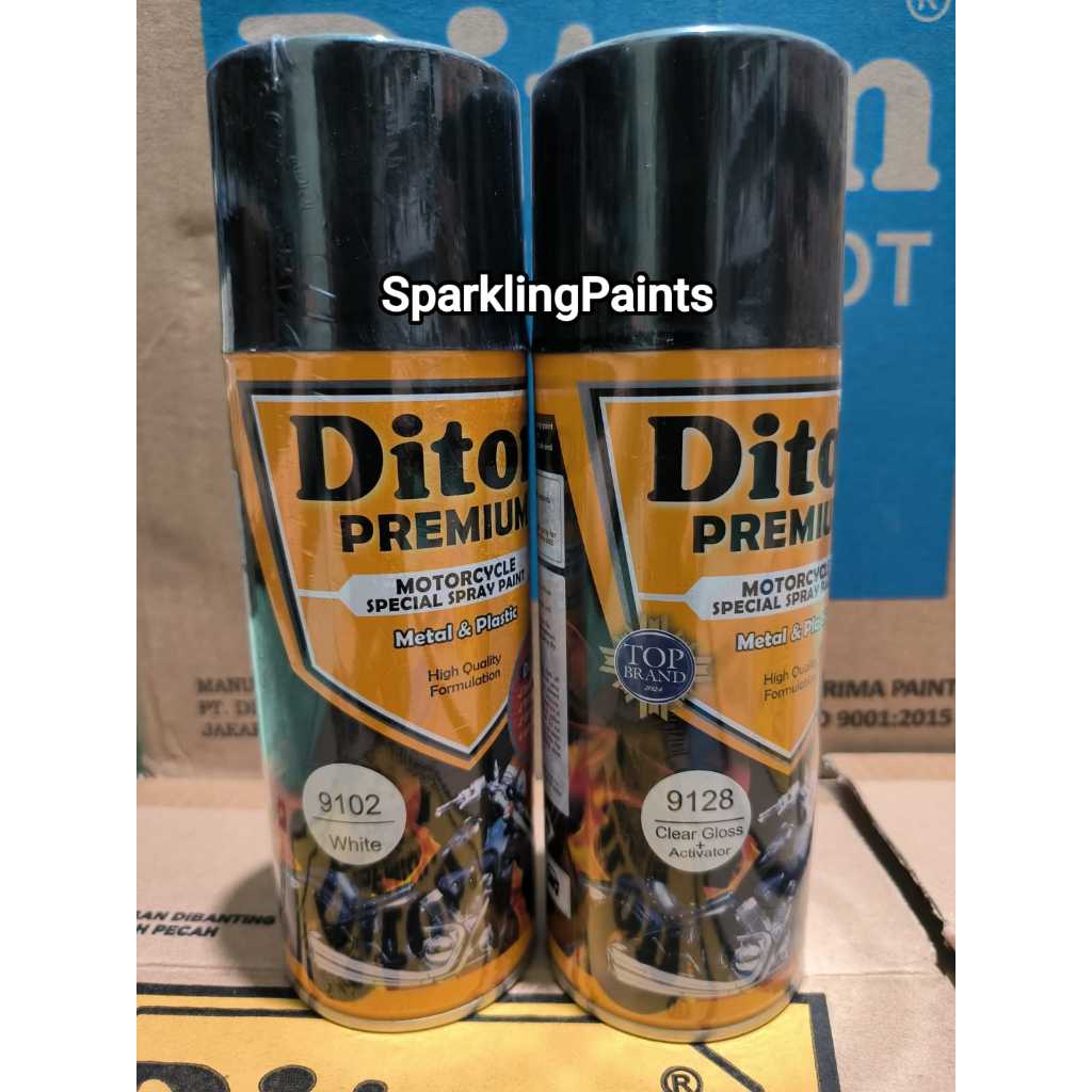 Paket Hemat Cat Pilox Diton Premium 9102 Putih warna Putih Solid Standar 400cc pylox