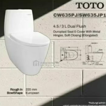 KLOSET DUDUK TOTO CW635 PJ / SW635JP1