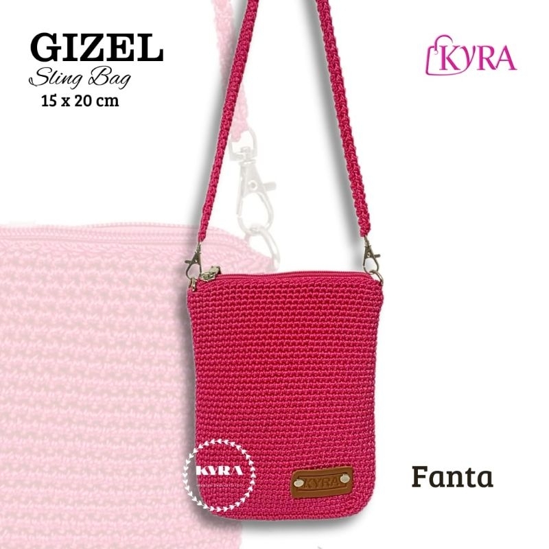 TAS GIZEL TAS SANTAI WANITA TALI PANJANG KYRA RAJUT  PREMIUM