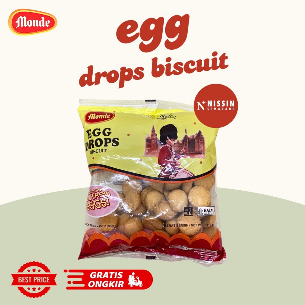 

Biskuit Monde Egg Drops 110gr