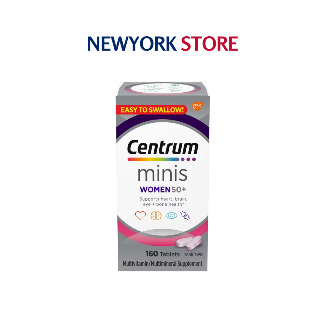 Centrum Minis Women 50+ Multivitamin 160 Tablet, Suplemen Harian untuk Wanita 50 Tahun ke Atas