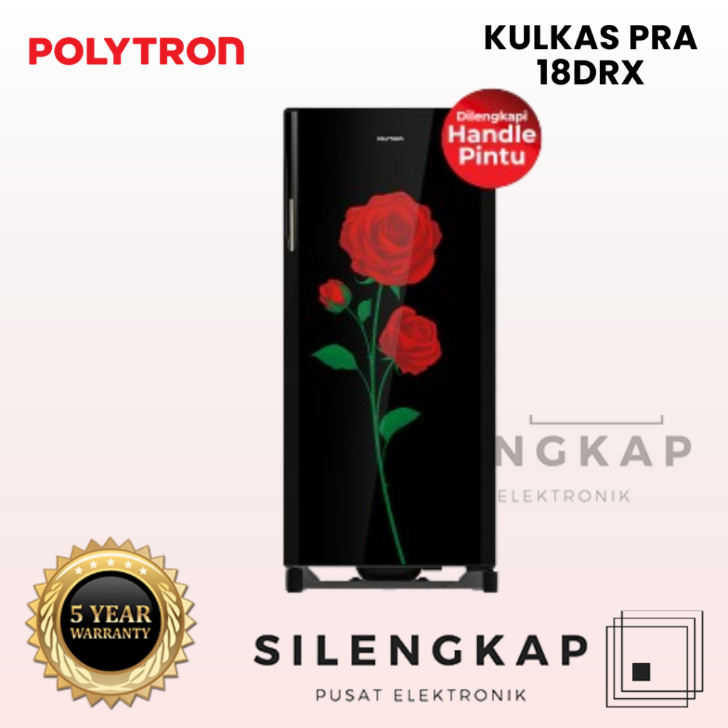 POLYTRON Kulkas 1 Pintu Belleza Varia 180 liter PRA 18DRX - hitam