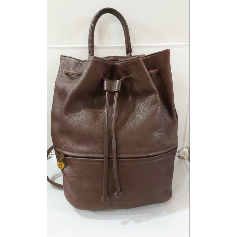 Preloved Tas Ransel Kulit Asli Stone Montain