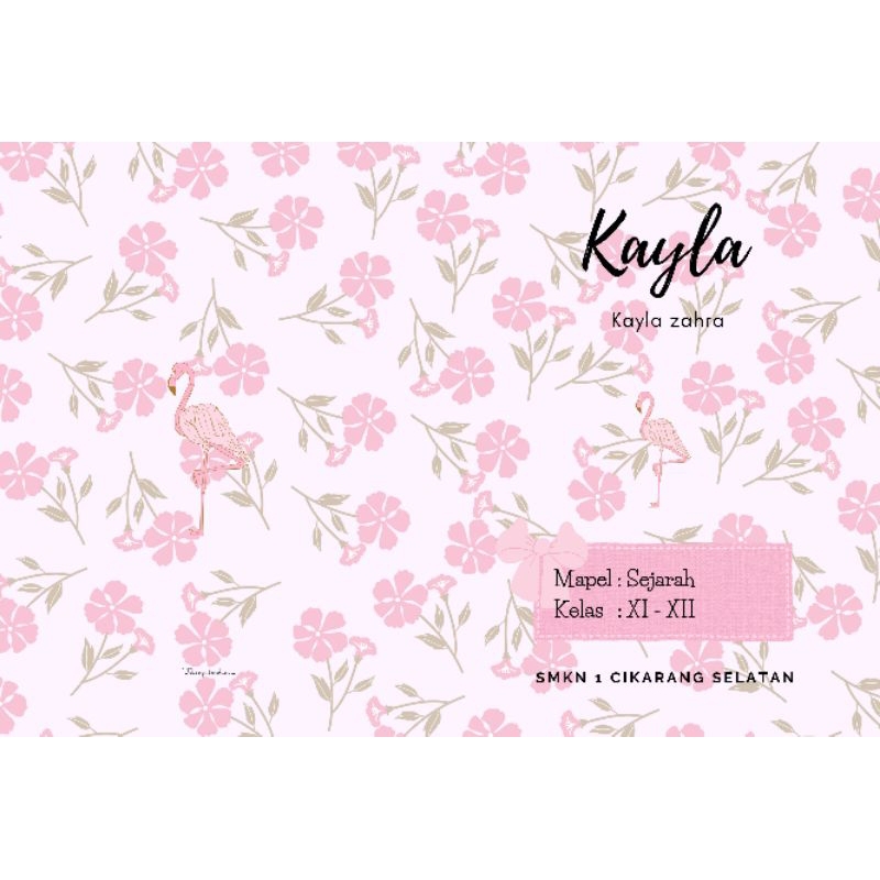 Sampul Buku pink flamingo
