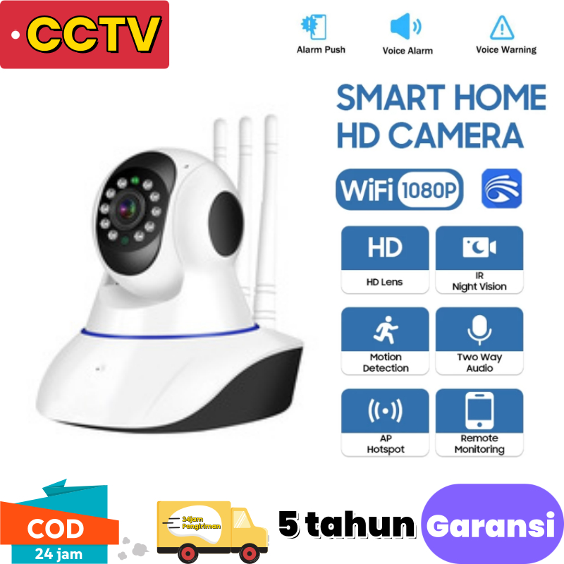 【Pengiriman Garansi Lokal Indonesia-24 Jam】Kamera CCTV 1080P Kamera Keamanan CCTV Rumah Kamera CCTV 
