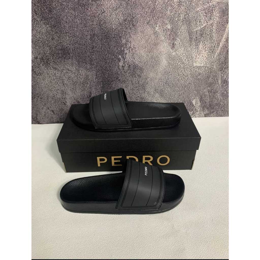 Sendal/SendalSlide/Unisex/Sendal Pria Bestseller Original Import Pedro BlackGaris Limited