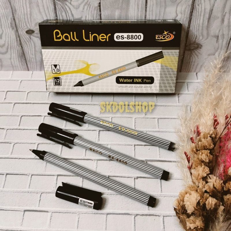 

Pulpen pena pen ball liner esco es-8800//yoeker 1,0 mm 12 pcs