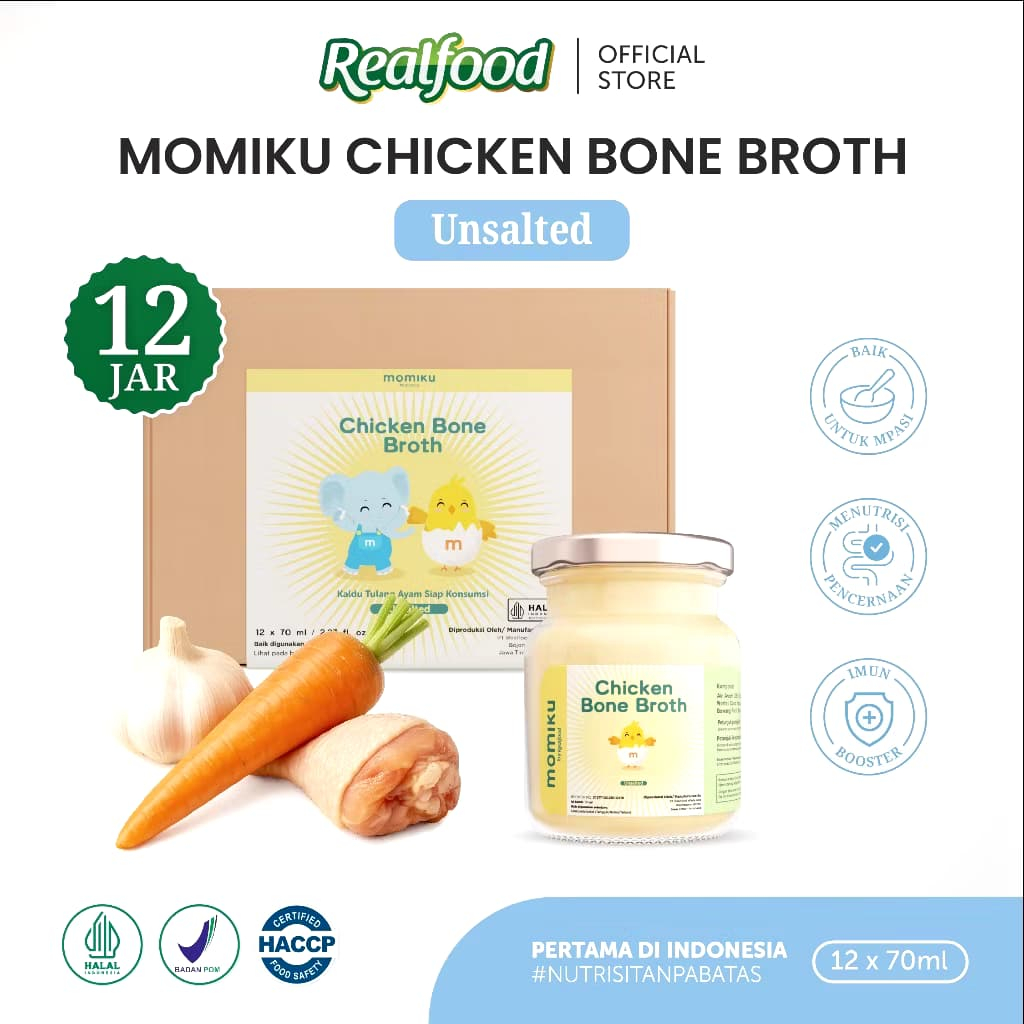 

Realfood Momiku Chicken Bone Broth Unsalted
