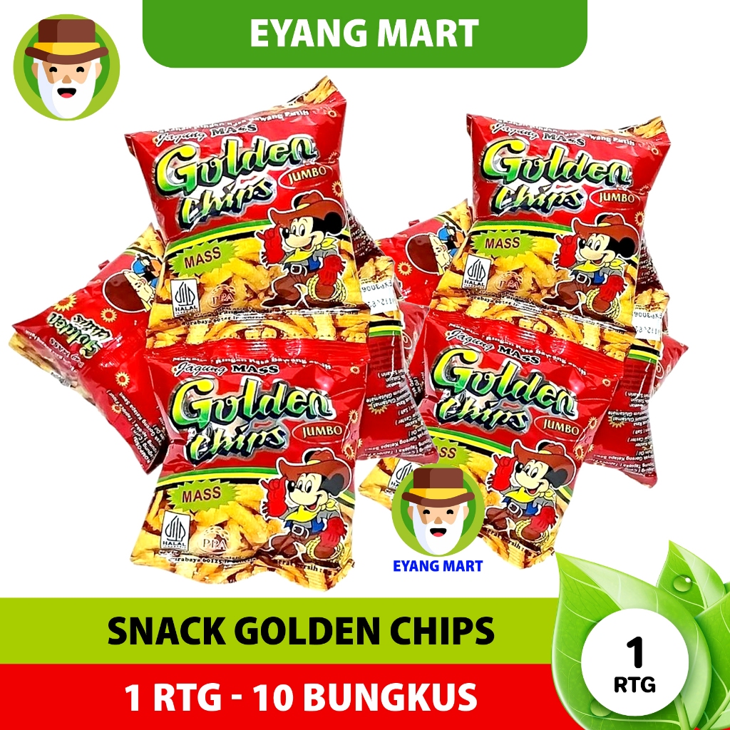 

Snack Golden Potato Chips 1 Renteng Jajanan Jadul Murah ( isi 10 pcs )