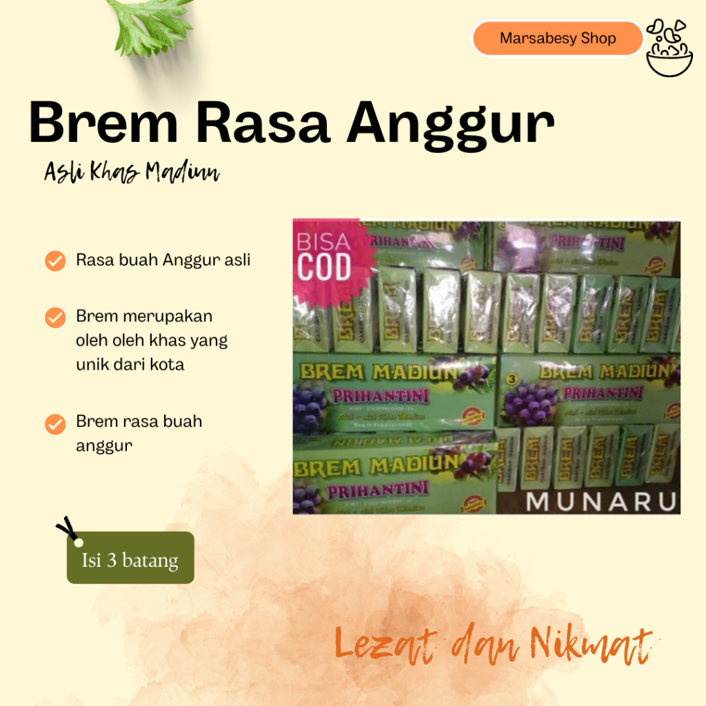 

NEW Brem Madiun Rasa Buah Anggur MURAH BERKUALITAS