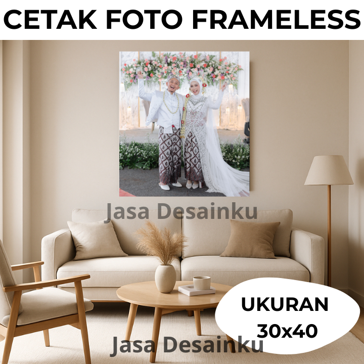 Cetak Foto Frameless Ukuran 30cm x40cm Cocok untuk Welcome sign dan Hiasan ruang keluarga