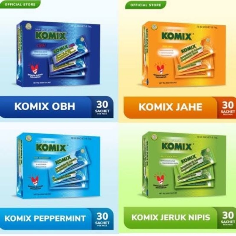 Komix obat batuk 1 box isi 30 sachet