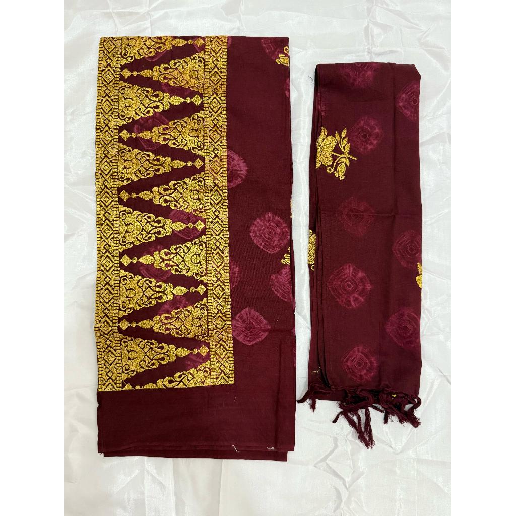 Kamen Endek Jumput Tumpul set Selendang (004)